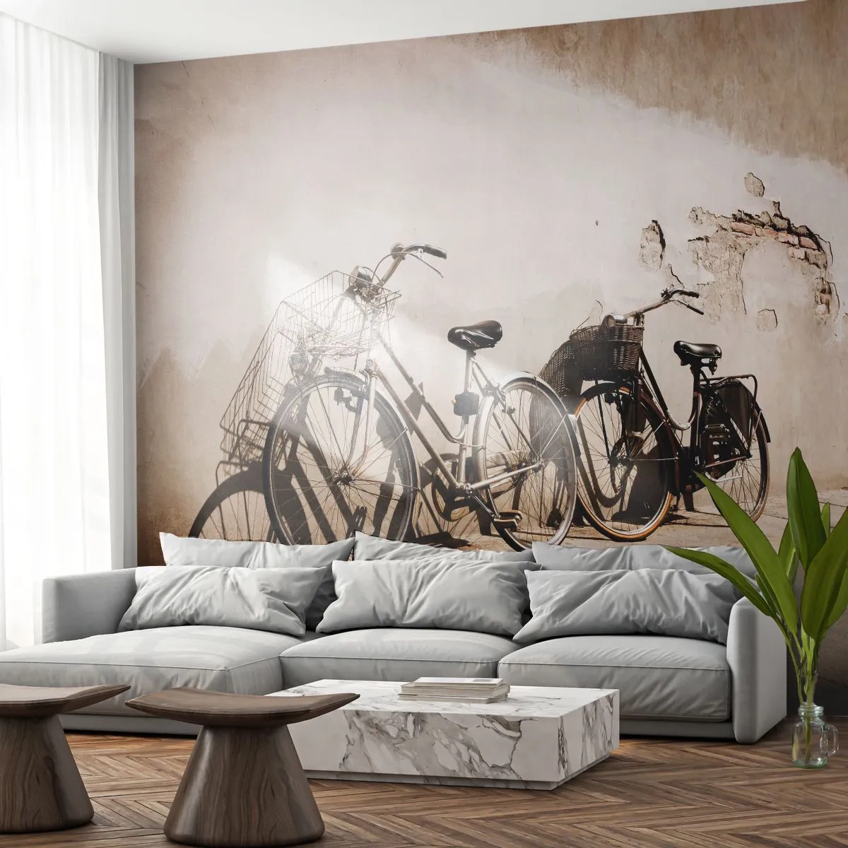 Fototapeta Premium Canvas - Nezabudnuteľné kúzlo minulosti - Bicykel, Výlet, Vintage - 400x280 cm