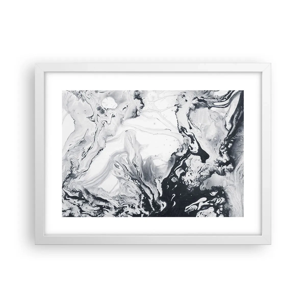 Plagát v bielom ráme - Zemské vnútro - 40x30 cm