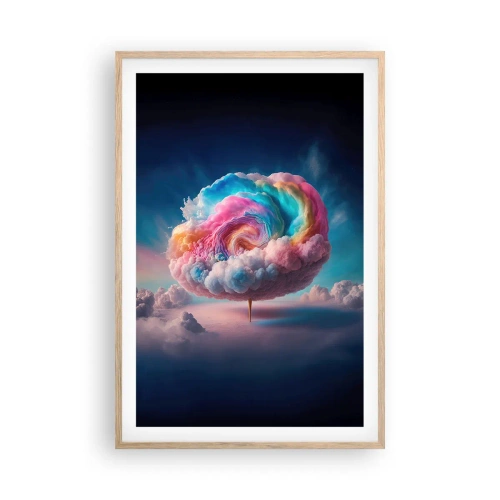 Plagát v ráme zo svetlého duba - Sen o zábavnom parku - 61x91 cm