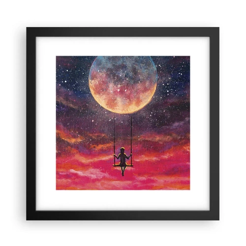 Plagát v čiernom ráme - Stavať si vzdušné zámky - 30x30 cm