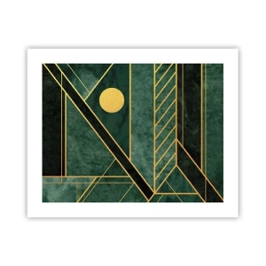 Plagát - Dynamika zlata a lazuritu - 50x40 cm