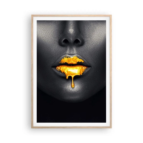 Plagát v ráme zo svetlého duba - Zlatoústa - 70x100 cm