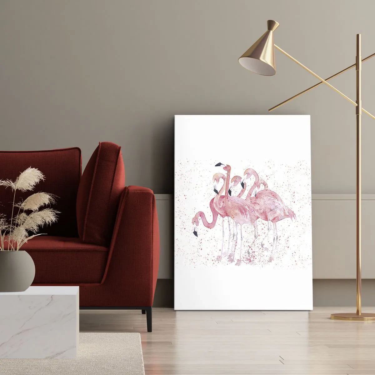 Obraz na plátne - Ružový ansámbl - 45x80 cm