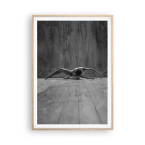 Plagát v ráme zo svetlého duba - Nájdená symetria - 70x100 cm