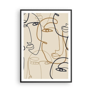 Plagát v čiernom ráme - Portrét znásobený - 70x100 cm