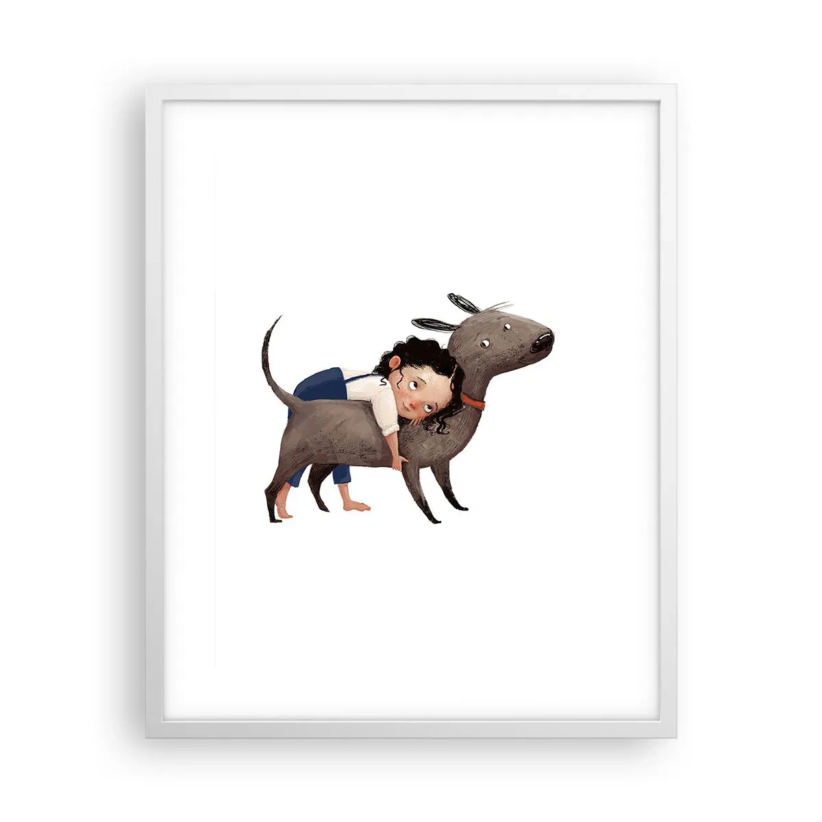 Plagát v bielom ráme - Najlepší priatelia - 40x50 cm