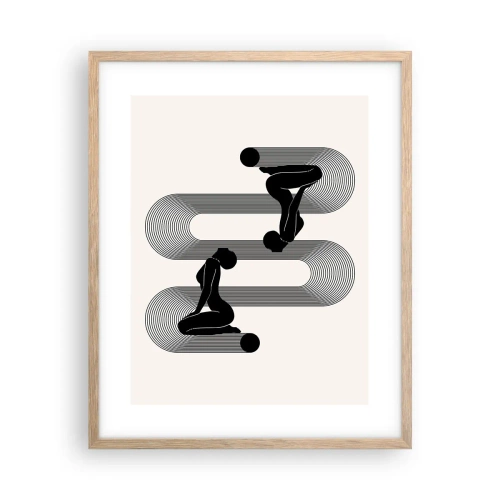 Plagát v ráme zo svetlého duba - Zmyselná symetria - 40x50 cm