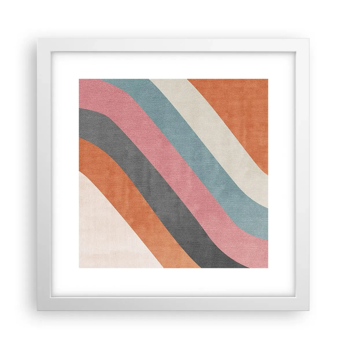 Plagát v bielom ráme - Diagonálna kompozícia – pohyb - 30x30 cm