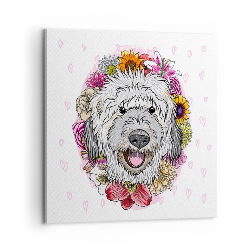 Obraz na plátne - Šteňacia radosť - 60x60 cm