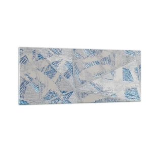 Obraz na skle - V šedo-modrom labyrinte - 100x40 cm