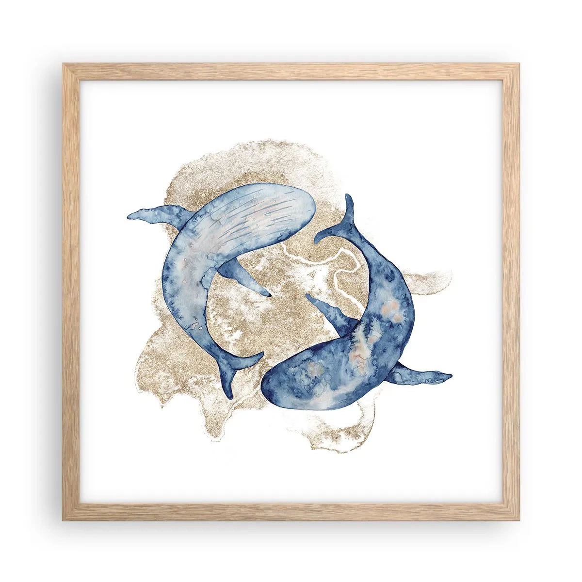 Plagát v ráme zo svetlého duba - Priateľstvo alebo láska? - 40x40 cm