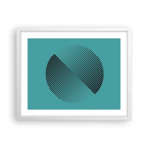 Plagát v bielom ráme - Kruh – geometrická variácia - 50x40 cm