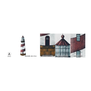 Vzorka fototapety Premium Sand - Vždy na stráži - Maják, Námorná, Prímorské - 100x30 cm