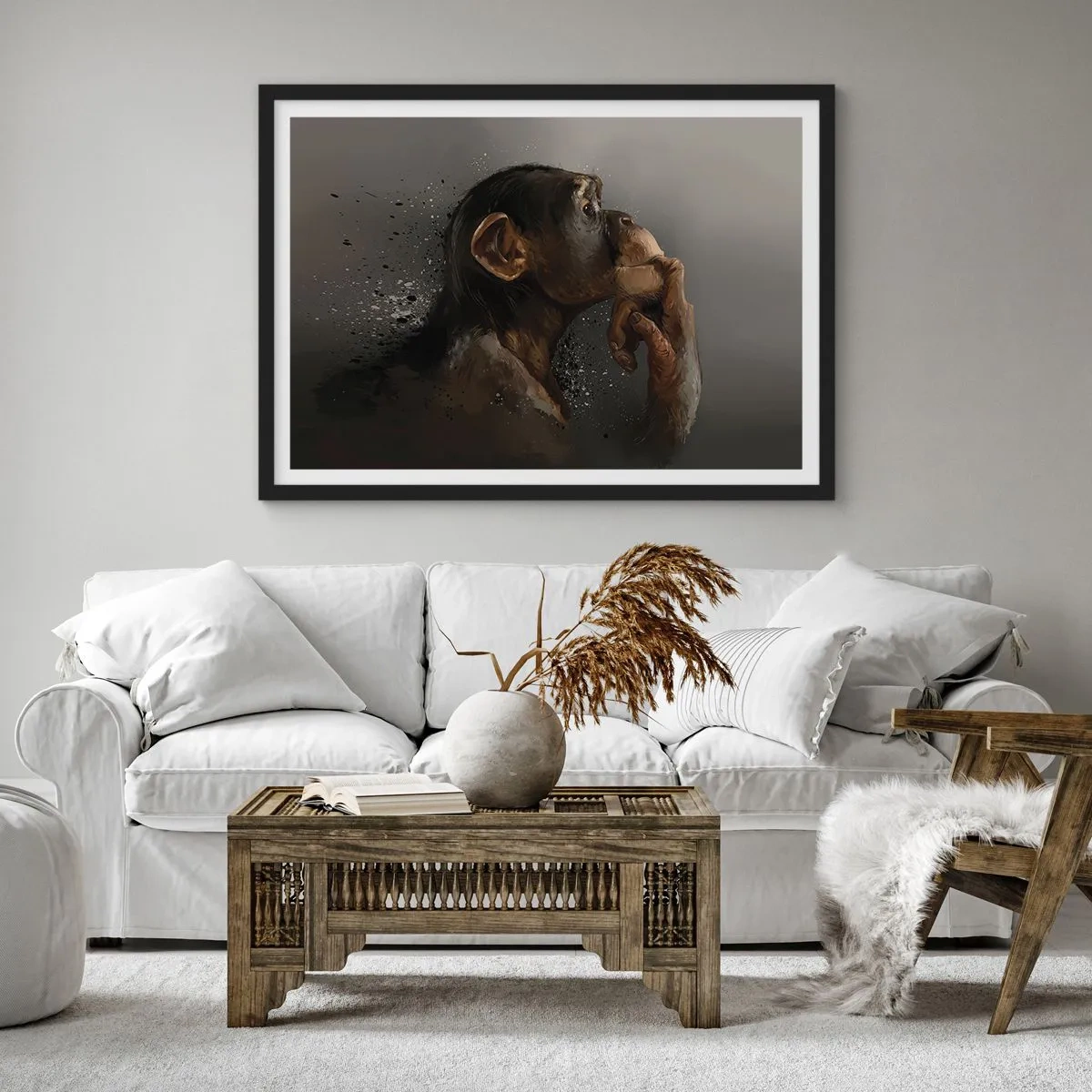 Plagát v čiernom ráme - Určite mysliteľ - 91x61 cm