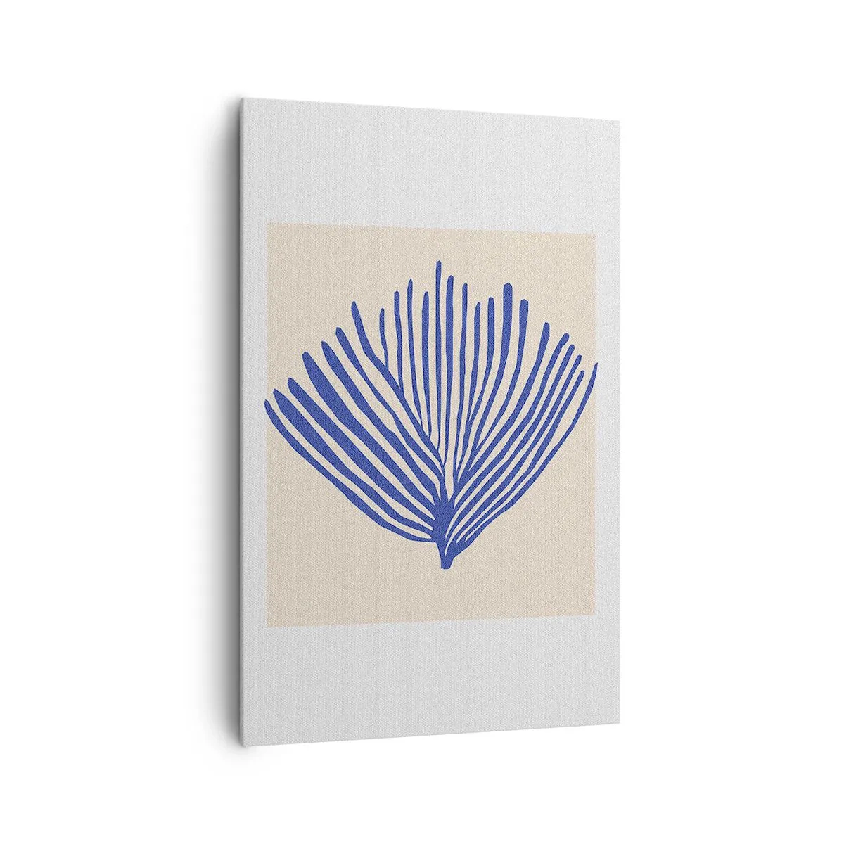 Obraz na plátne - Modrý vejár - 80x120 cm