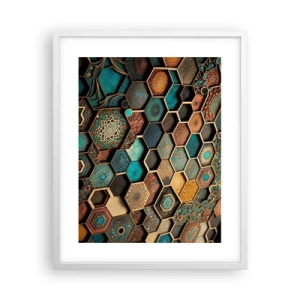 Plagát v bielom ráme - Arabské ornamenty – variácia - 40x50 cm
