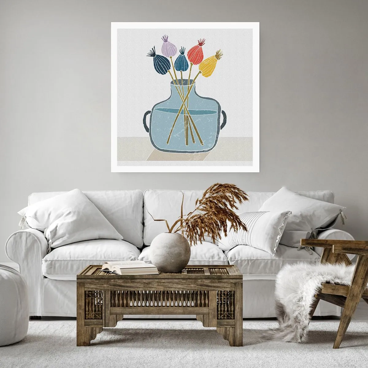 Plagát - Makové kvety - 30x30 cm