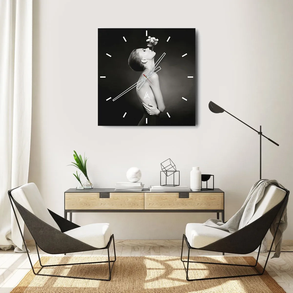 Nástenné hodiny - Excentrická elegancia - 40x40 cm