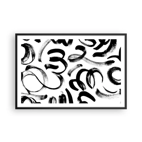 Plagát v čiernom ráme - Čierne na bielom - 91x61 cm