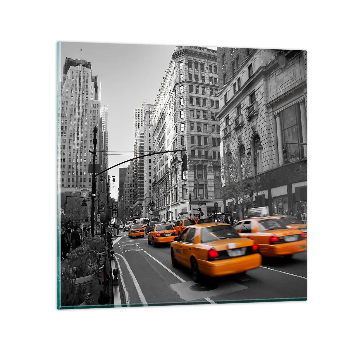 Obraz na skle - Slnko veľkomesta - 50x50 cm