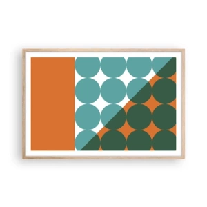 Plagát v ráme zo svetlého duba - Hore a šikmo - 91x61 cm