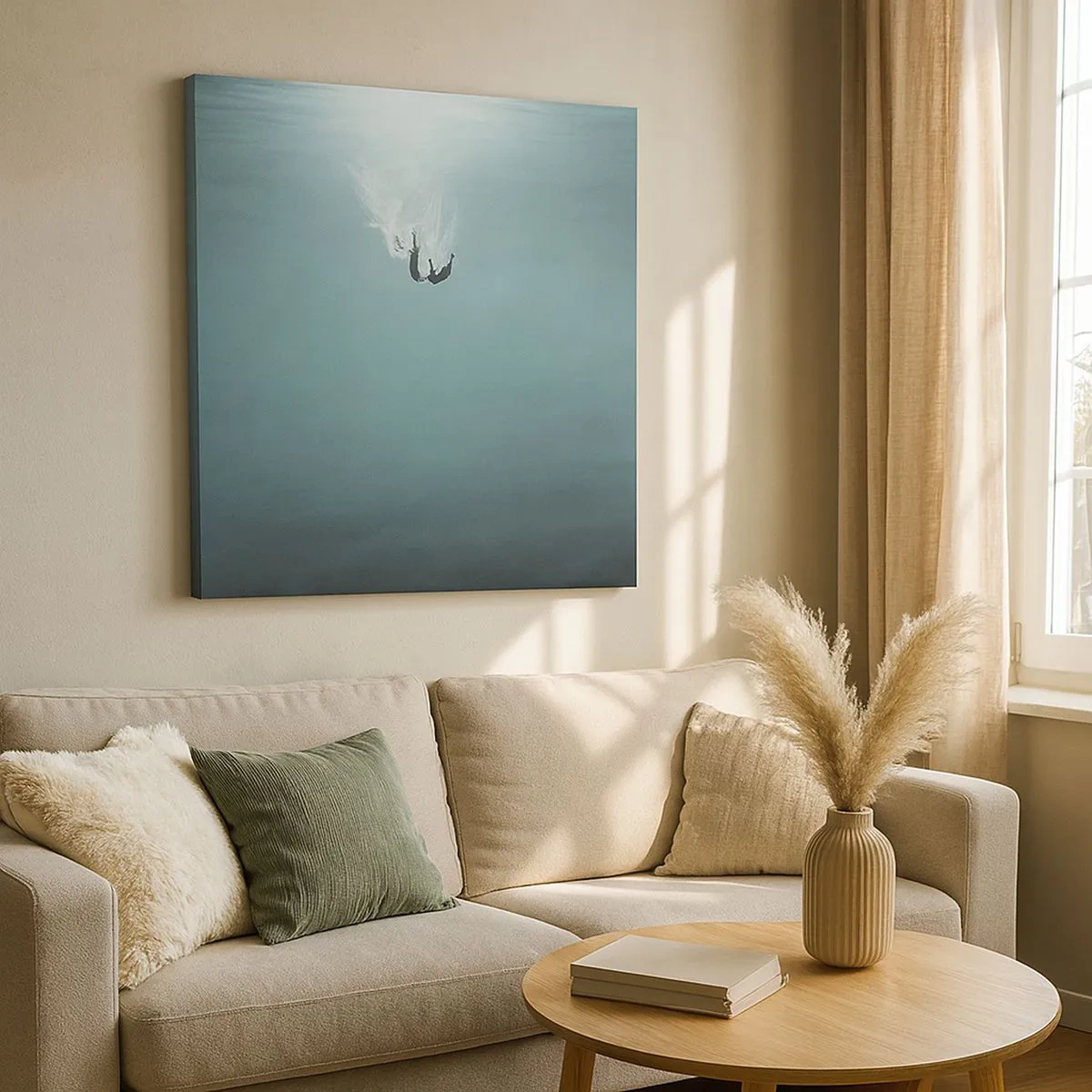 Obraz na plátne - V objatí oceánu - 30x30 cm