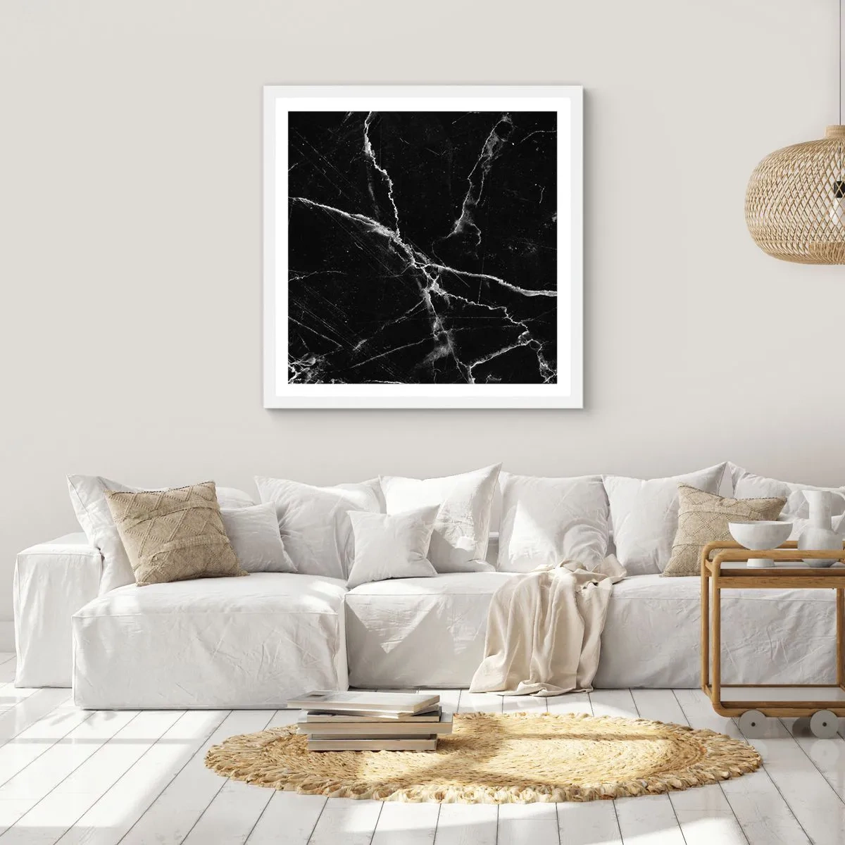 Plagát v bielom ráme - Tajomný život kameňa - 50x50 cm