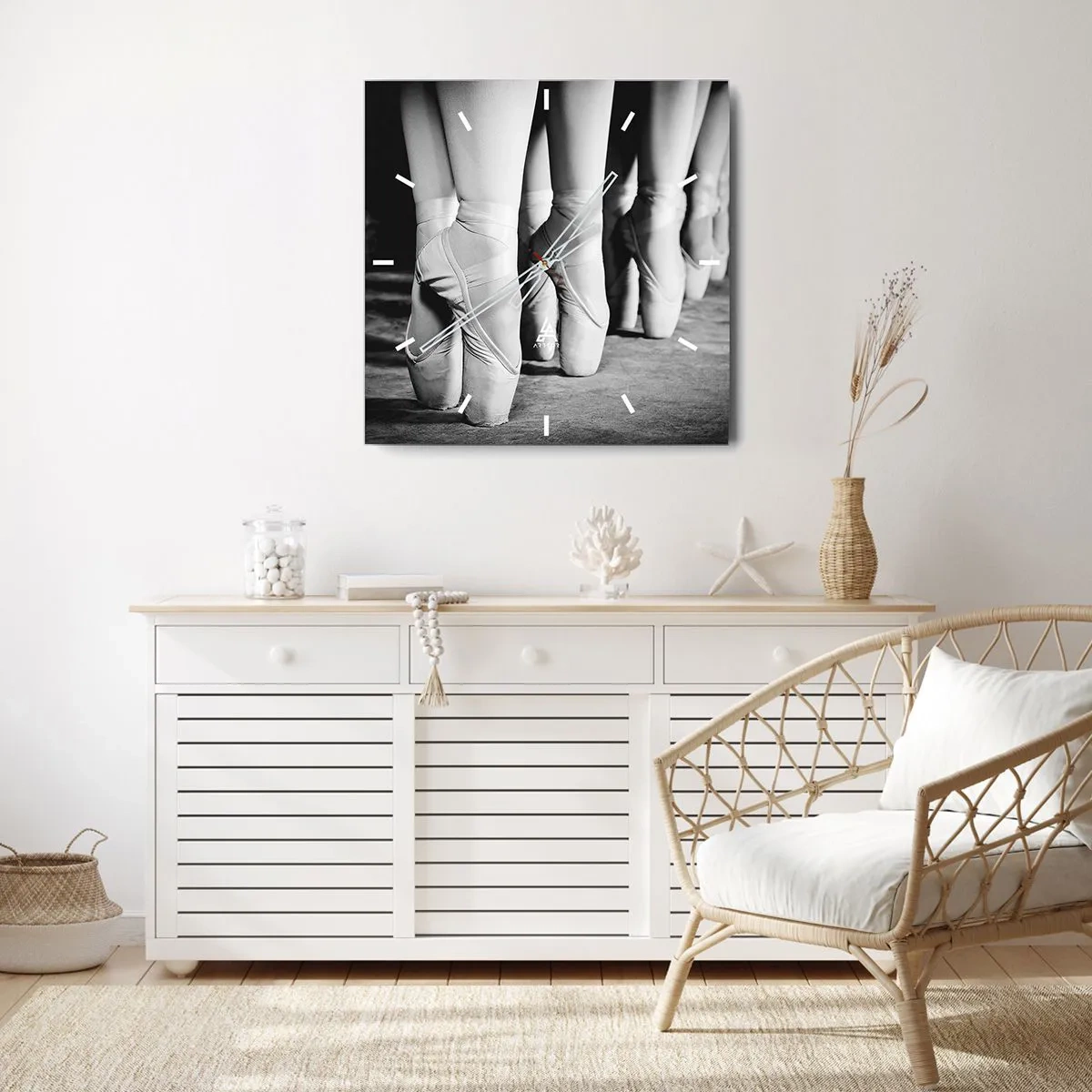 Nástenné hodiny - Spoločne, ľahko - 30x30 cm