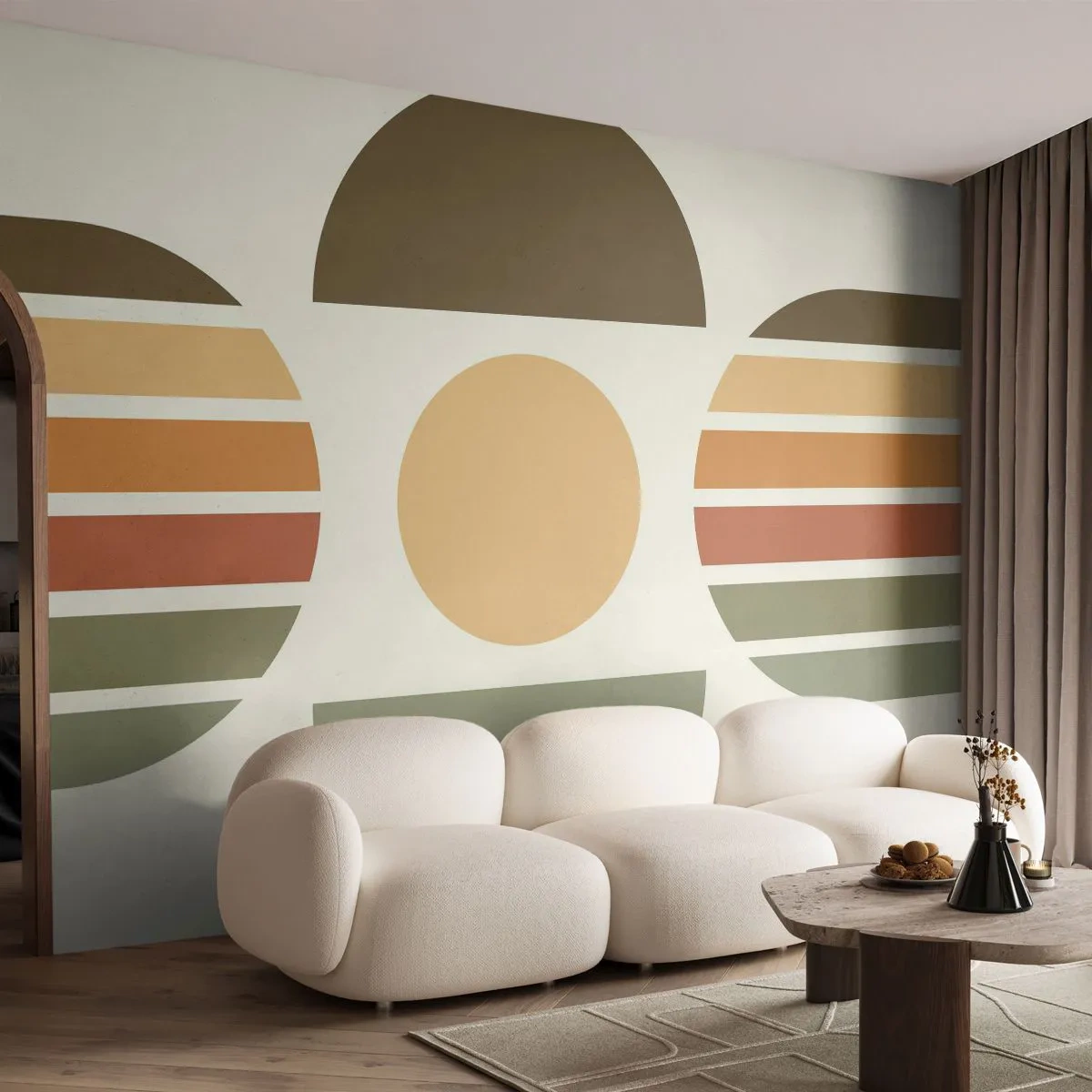 Fototapeta Premium Sand - Vo farbách zeme - Abstrakcia, Kus, Grafika - 250x175 cm