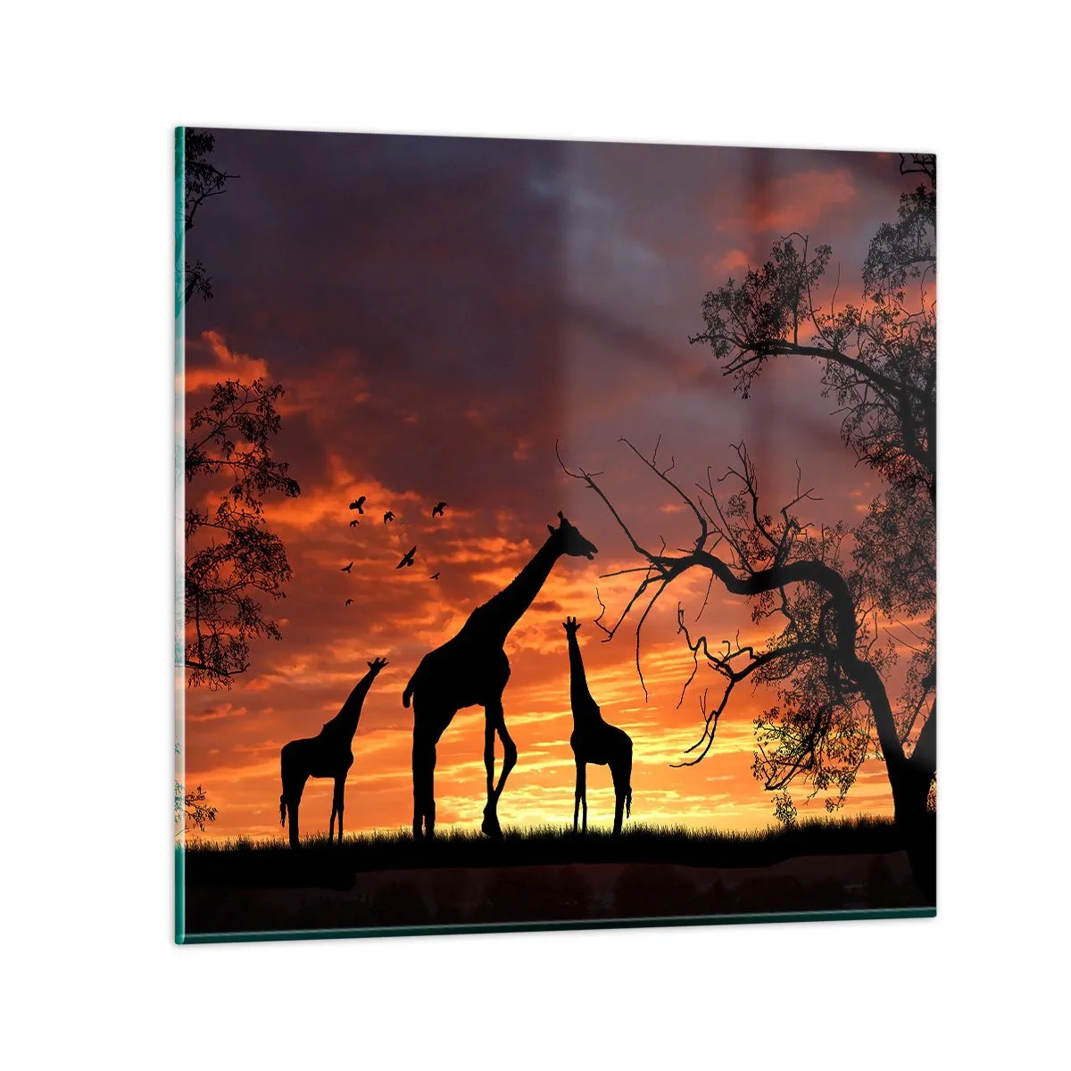 Obraz na skle - Malá večera v kruhu najbližších - 50x50 cm