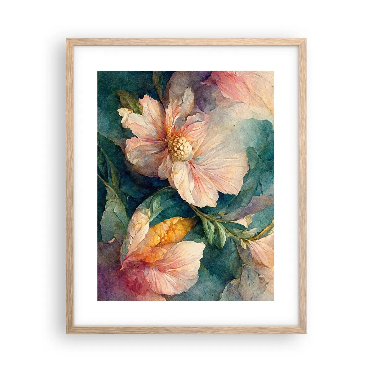 Plagát v ráme zo svetlého duba - Číra subtílnosť - 40x50 cm