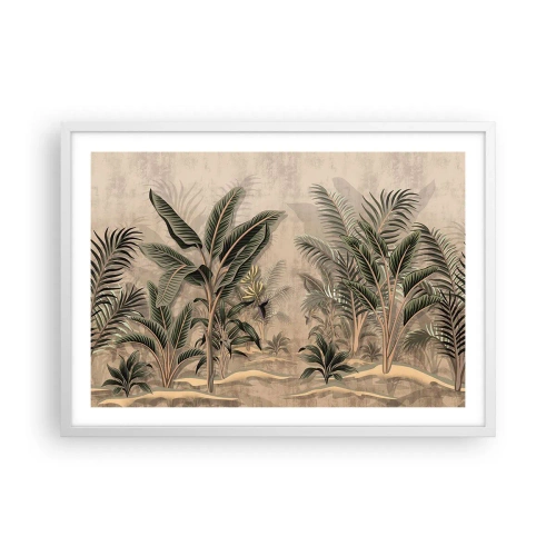 Plagát v bielom ráme - Rytina v koloniálnom štýle - 70x50 cm