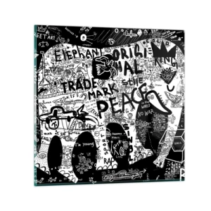 Obraz na skle - Bohatý svet ulice - 70x70 cm