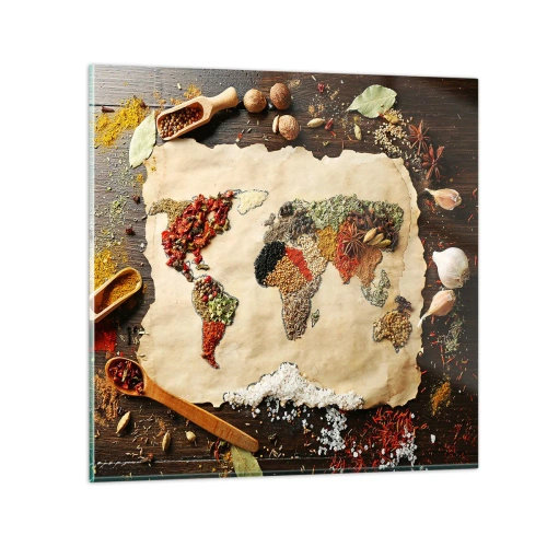 Obraz na skle - Všetky chute sveta - 40x40 cm