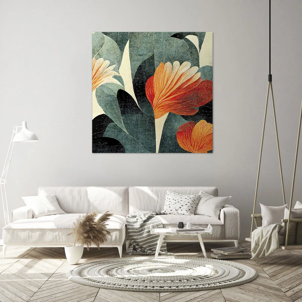 Obraz na plátne - Tropické horúco a chlad zelene - 70x70 cm