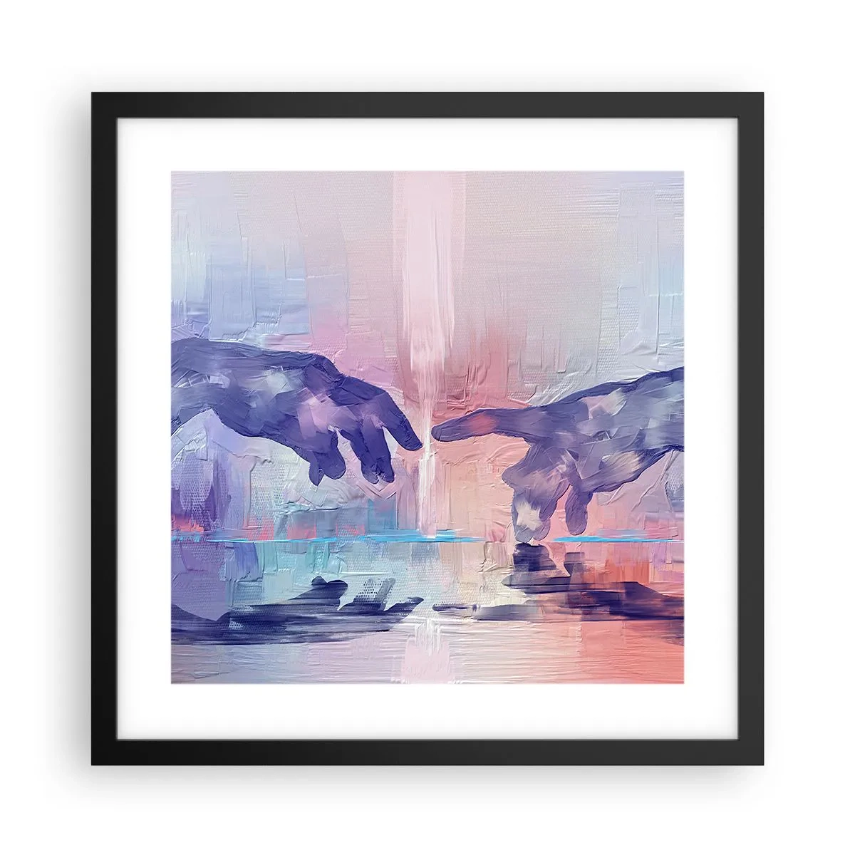Plagát v čiernom ráme - Božská iskra života - 40x40 cm