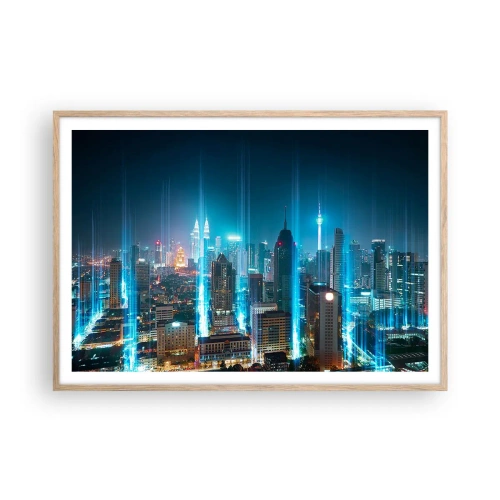 Plagát v ráme zo svetlého duba - Berlínskym spôsobom do neba - 100x70 cm