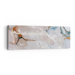 Obraz na plátne - Modré meandre pod bielou - 90x30 cm
