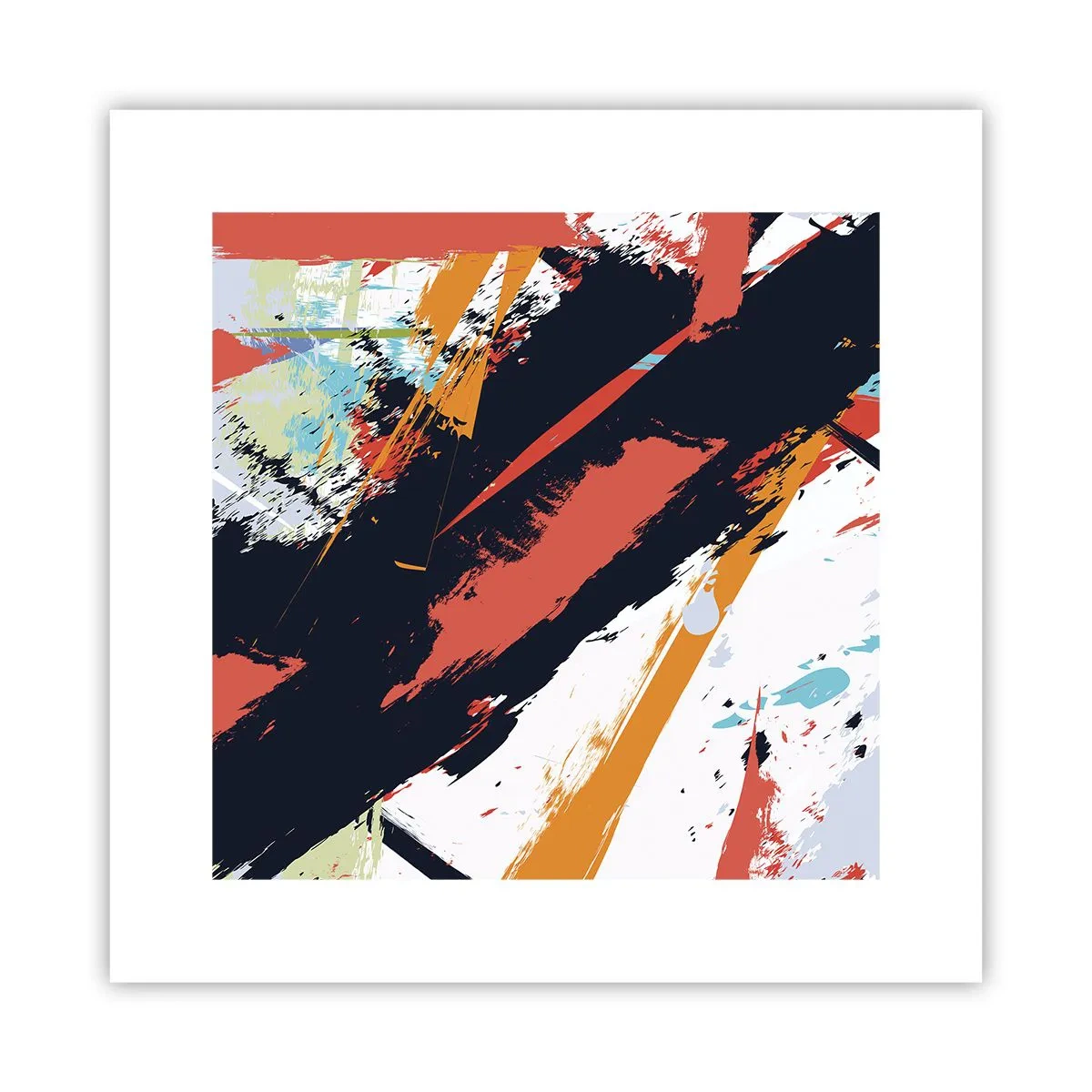 Plagát - Dynamická kompozícia - 30x30 cm