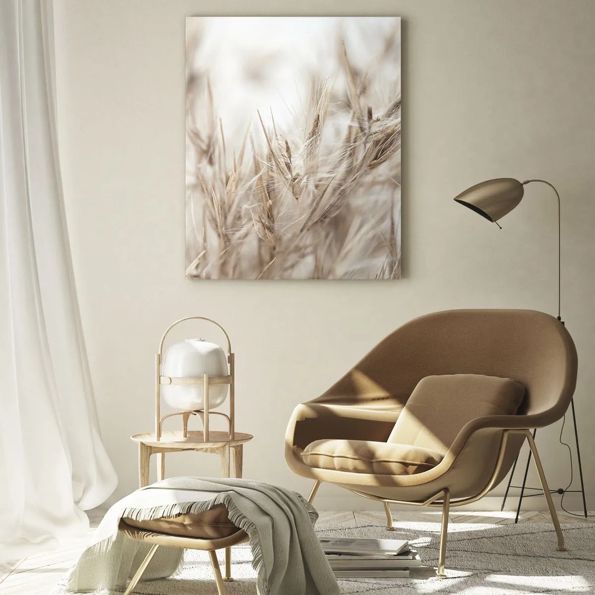 Obraz na skle - Lúka a vietor - 50x70 cm