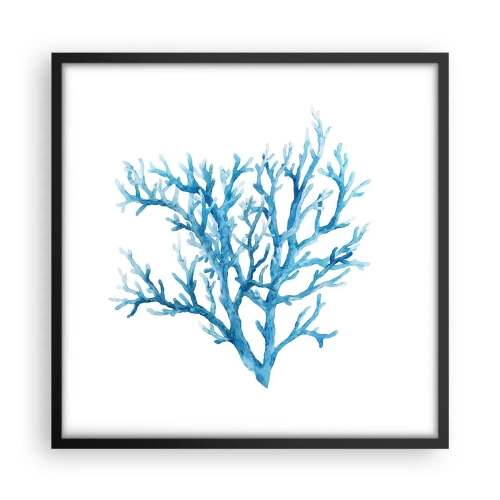 Plagát v čiernom ráme - Morský filigrán - 50x50 cm