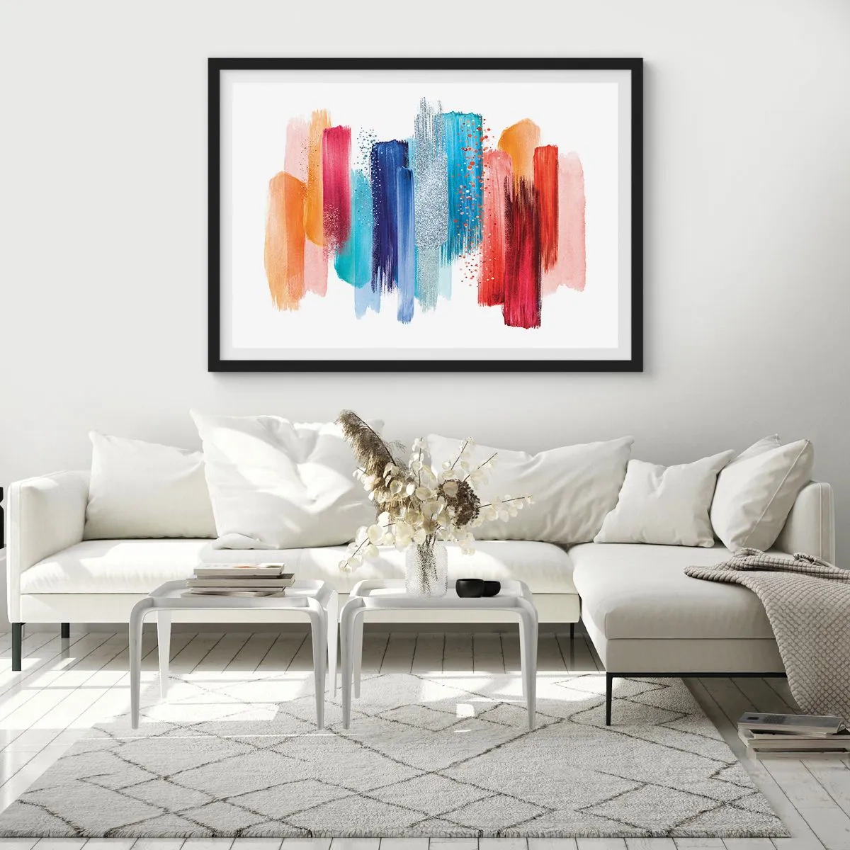 Plagát v čiernom ráme - Hore a dole - 91x61 cm