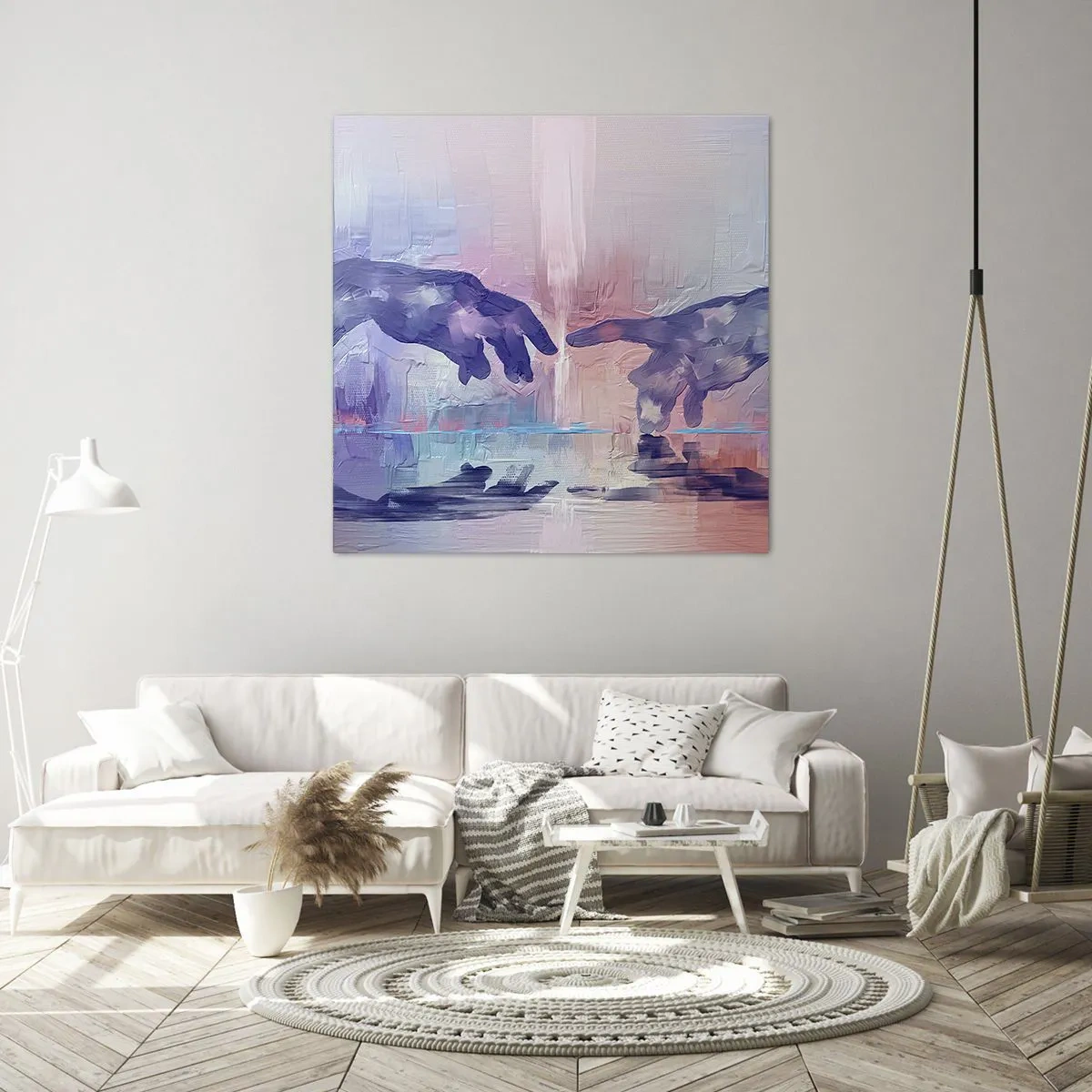 Obraz na plátne - Božská iskra života - 70x70 cm