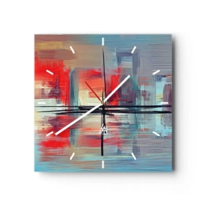 Nástenné hodiny - Krajina v neznámej dimenzii - 40x40 cm