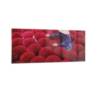 Obraz na skle - Na ryžovom poli - 100x40 cm