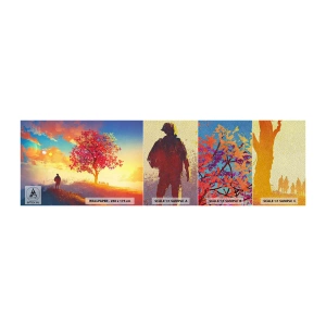 Vzorka fototapety Premium Sand - Pútnik pri cieli - Krajina, Strom, Tulák - 100x30 cm