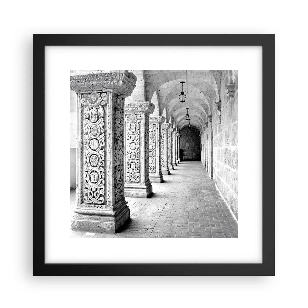 Plagát v čiernom ráme - Kam…? - 30x30 cm