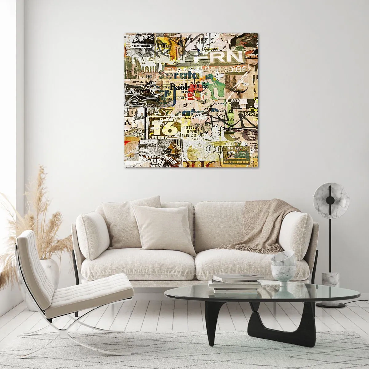 Obraz na skle - Och, deje sa to... - 60x60 cm