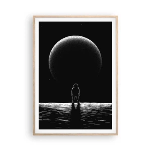 Plagát v ráme zo svetlého duba - Tvári v tvár - 70x100 cm