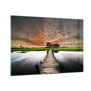 Obraz na skle - Roztiahnite ruky - dýchajte  - 100x70 cm